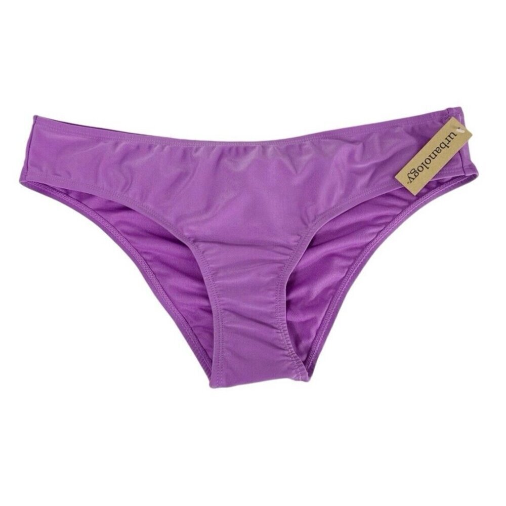 Urbanology Bikini Swim‎ Bottom Women's L Orchid Purple NWT Ruched Back